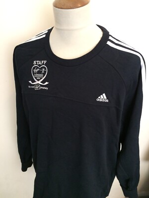 ADIDAS ESSENTIALS LONDON MARATHON 2012 RUNDHALSAUSSCHNITT SWEAT SHIRT OBERTEIL GRÖSSE XL SCHWARZ