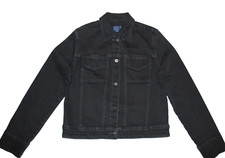 Pendleton Stretch Denim Black Cotton Womens Medium Button Casual Jacket