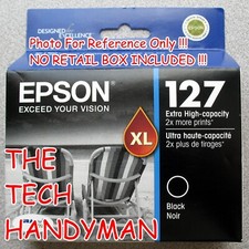 EPSON GENUINE 127 BLACK INK NO RETAIL BOX WORKFORCE WF-3520 WF-3540 WF-7520