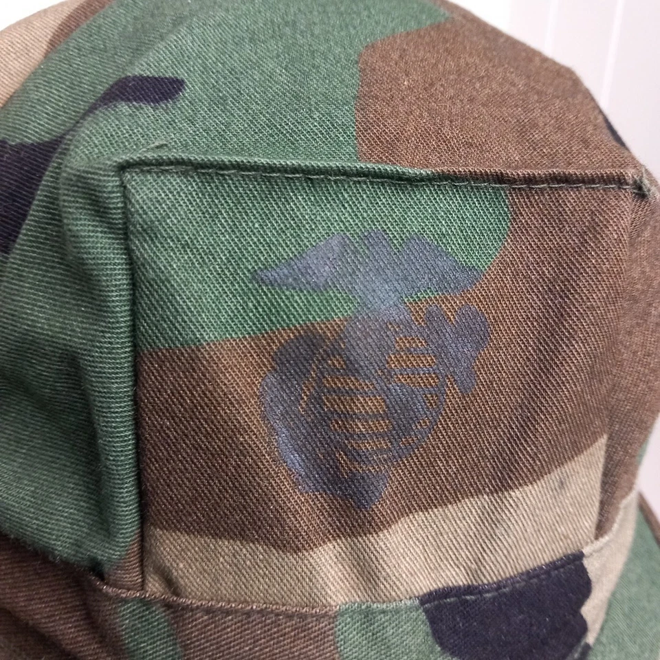 CAP UTILITY 1988 M. C. MADE IN USA VINTAGE 80S CAMOUFLAGE HAT ARMY CAPPELLO TG M - Immagine 3 di 4