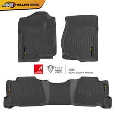 Floor Mats Liners Fit for 2007-2013 Silverado Sierra Crew Cab All Weather TPE 