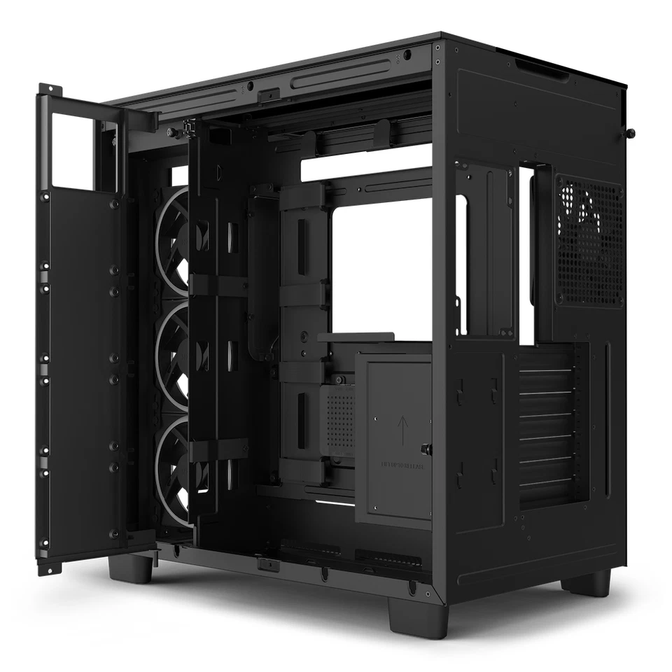 NZXT H9 Elite Mid-Tower Case (Black) Mini ITX WITH FANS USB 3.0 Earphone + mic  - Image 3 of 4