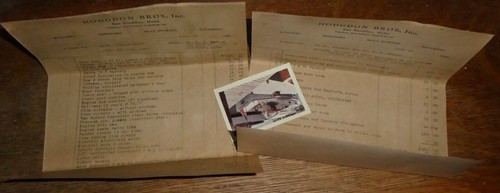 1950's Photo & Invoice o Hodgdon Bros East Boothbay Maine 27' Cabin Cruiser - Picture 2 of 5