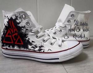 Converse all Star personalizzate disegnate con pittura Vasco Rossi | eBay