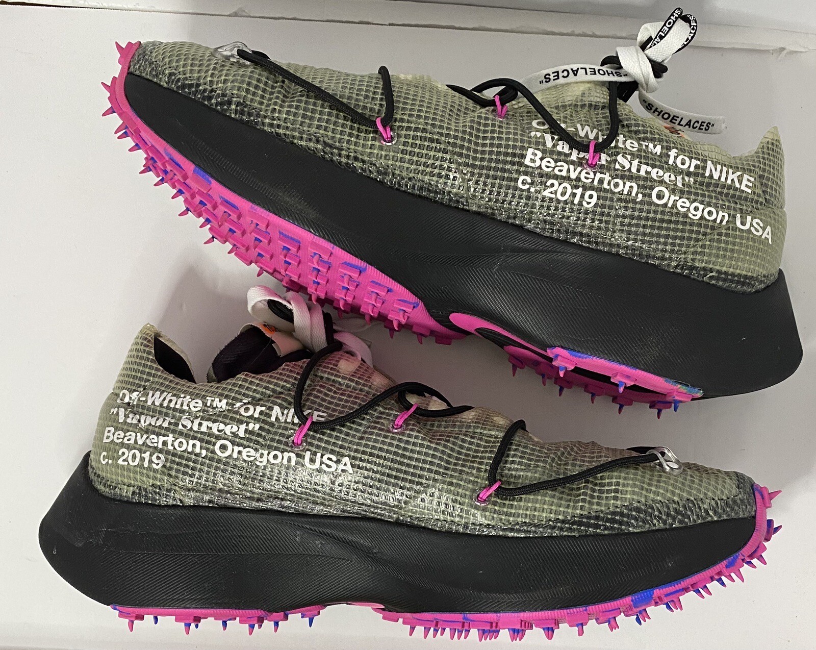 OFF WHITE X NIKE Nike Vapor Street x bianco sporco laser fucsia donna 15 5 uomo 14 CD8178 001