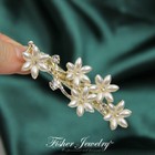 Women Pearl Moonstone Crystal Hair Clip Barrette Hairpin Clips Ponytail Girls