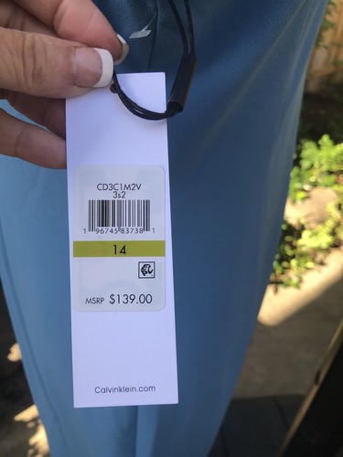Calvin Klein Women Jumpsuit Size 14 Powder Blue NWT - Picture 4 of 9