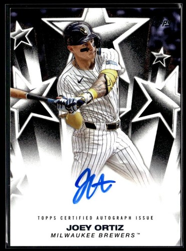Joey Ortiz 2025 Topps Series 1 Baseball Stars Auto #BSA-JO Milwaukee Brewers