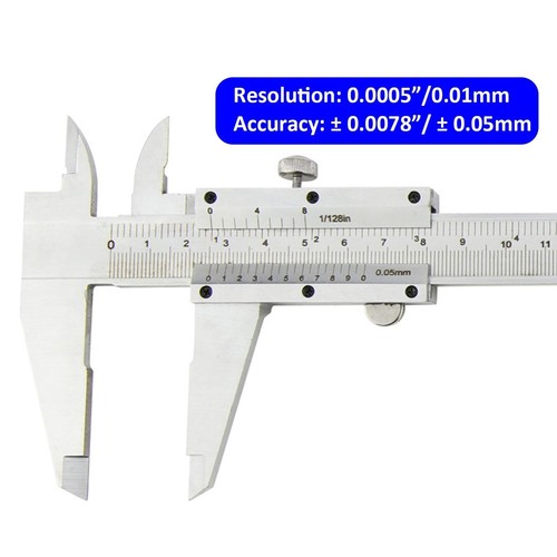 Non Digital Vernier Caliper, 6"/150mm Stainless Steel Caliper Measuring Tool,... - Picture 2 of 8