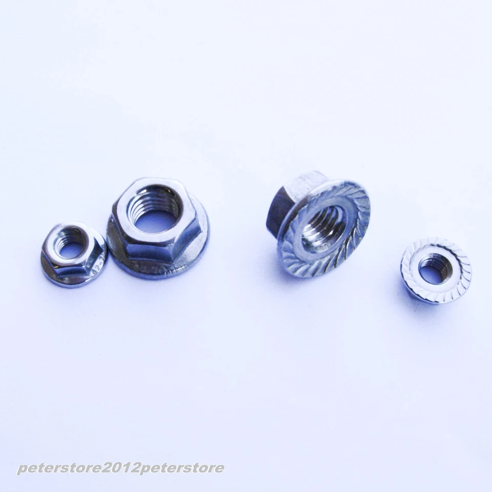 Flanschmutter DIN6923 Edelstahl A2 M3 M4 M5 M6 M8 M10 M12 M16 Bundmutter