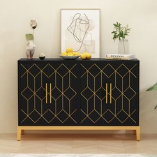 Kitchen Storage Cabinet Sideboard Buffet Cupboard Accent Cabinet with 4 Doors