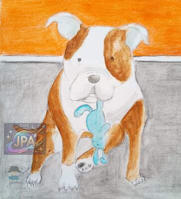 Davey Artwork   30x20 cm   Bulldog Illustration
