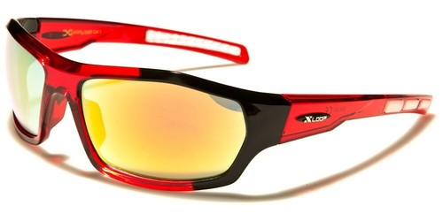 X Loop Sunglasses Mirror Lenses Plastic Frame Sport Baseball Cycling Running Men - Picture 4 of 5