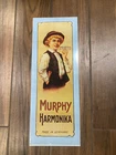 Vintage Metal Tin Advertising Sign Murphy Harmonika Germany Made In USA 1974