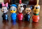 Vintage Disney/Illco Little People Mickey Minnie Goofy Pluto Donald