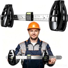 Level Ruler Picture Hanging Tool with 50 Nails &ndash; Straight Alignment Frames