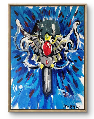 Aleph Hand Painted Impressionist 11x14 Yugioh Acrylic Pop Art Artwork Canvas 
