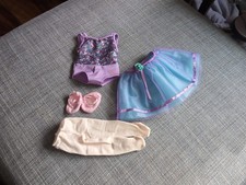 Traje de práctica a actuación elegante danza ballet chica americana muñeca ropa