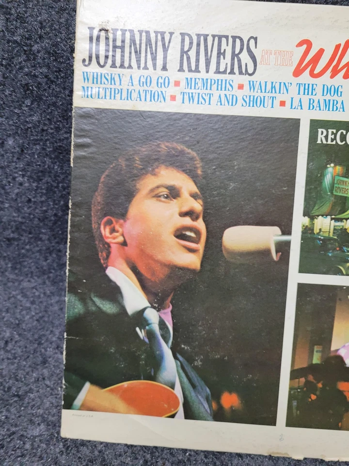 Vintage Johnny Rivers At The Whisky A Go Go Vinyl LP Imperial LP-9264 1964 Rock Foto 4 de 4