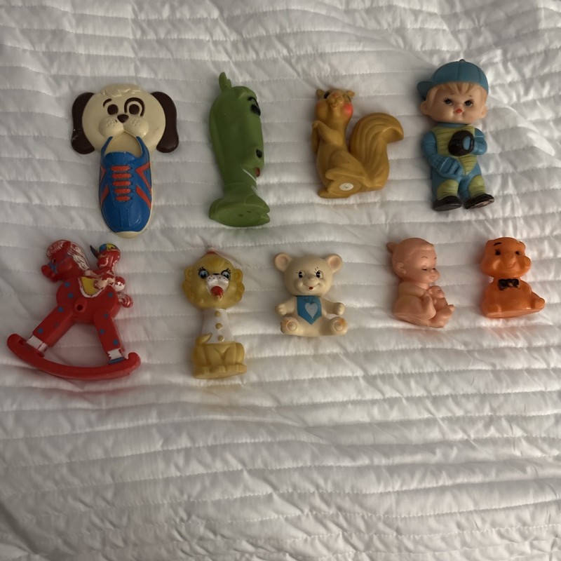 Vintage Toys Rosen Kiddie Avon Squeaky Hard Plastic Lot