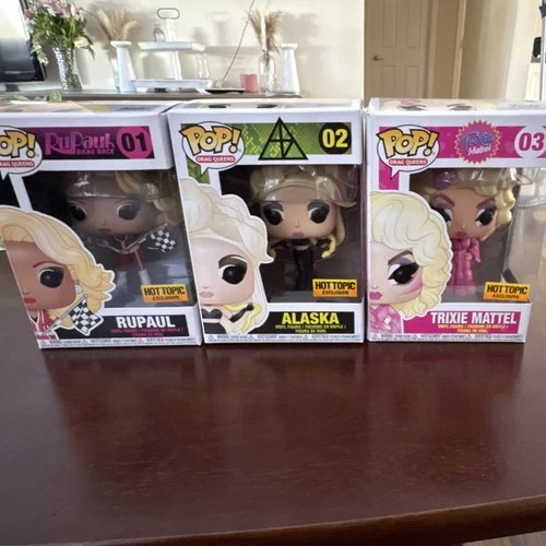 Funko Pop! Vinyl Drag Queens RuPaul Alaska Trixie Mattel Hot Topic Exclusive