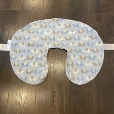 Boppy Brand Blue Elephant Print Baby Feeding Pillow Cover ONLY
