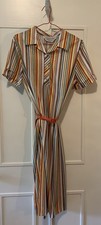 Vintage 60 s/70 s Retro/Mod Striped T-shirt Dress W/ Belt NPC Fashions Size S