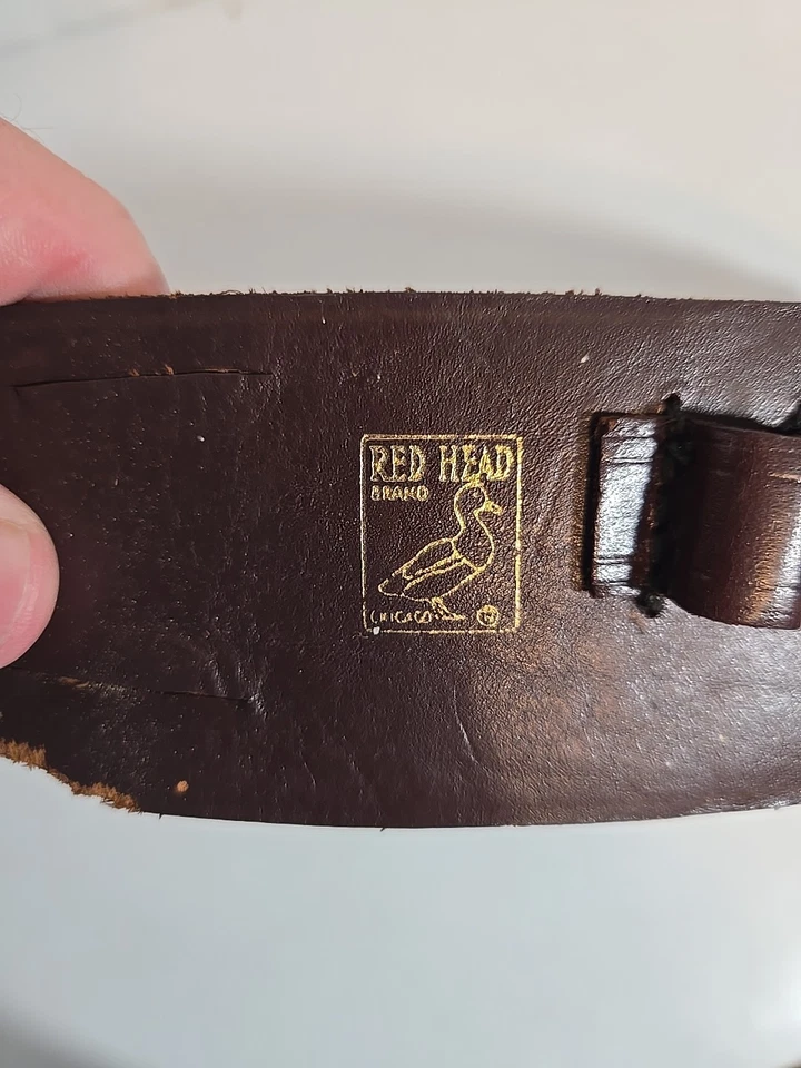 Vintage leather Red Head Ammo belt leather Ammo Belt - Image 2 of 4