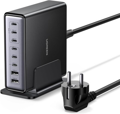 UGREEN USB C Ladegerät, 200W GaN Netzteil, 8-Port Desktop Ladestation PD Charger