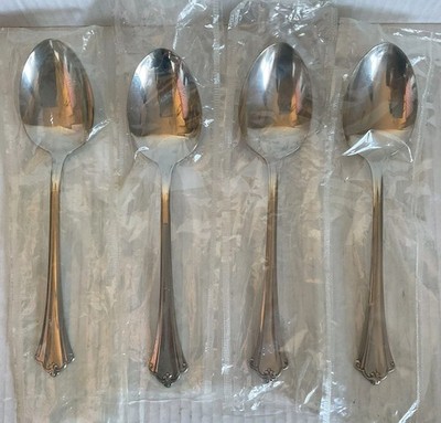ONEIDA Anticipation Deluxe Flatware Soup Spoons Set of 4 Stainless Steel NEW NOS