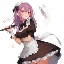 woman in maid outfit ai art