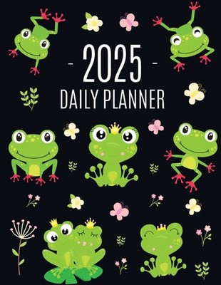 Frog Planner 2025: Funny Amphibian Monthly Agenda January-De...