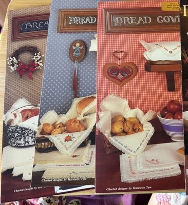 3 Cross Stitch Embroidery Bread Cloth Patterns