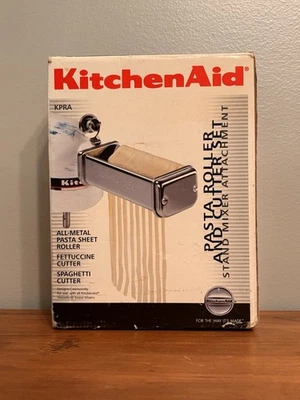 NEW Kitchen Aid Model KSMPRA 3 Piece Pasta Roller & Cutter Set Mixer Attachments - Image 1 of 3