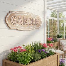 Welcome to Our Garden Wall Sign