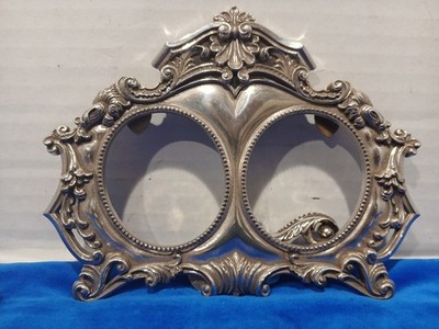 Brighton Silver Tone Ornate Hinged Double Photo Frame