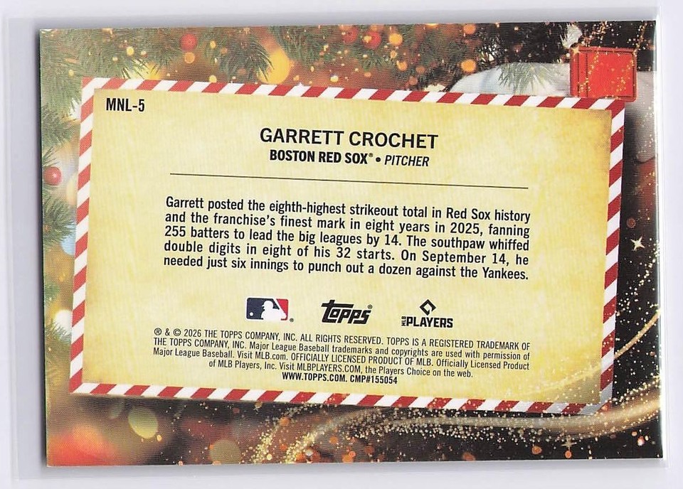 Select Card Inserts 2026 Topps Holiday Baseball - The Nice List Inserts - Pick You Card | eBay