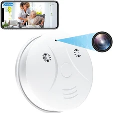 WiFi Camara Smoke Detector 1080P Wireless With Motion Detection & Night Vision