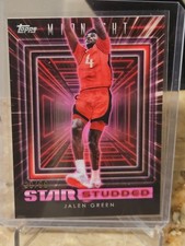 Jalen Green 2023-24 Topps Midnight Basketball Star Studded /99 Rockets
