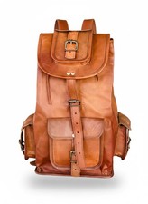 20" New Connected Leather Backpack Rucksack Travel Bag For Men's and Women's
