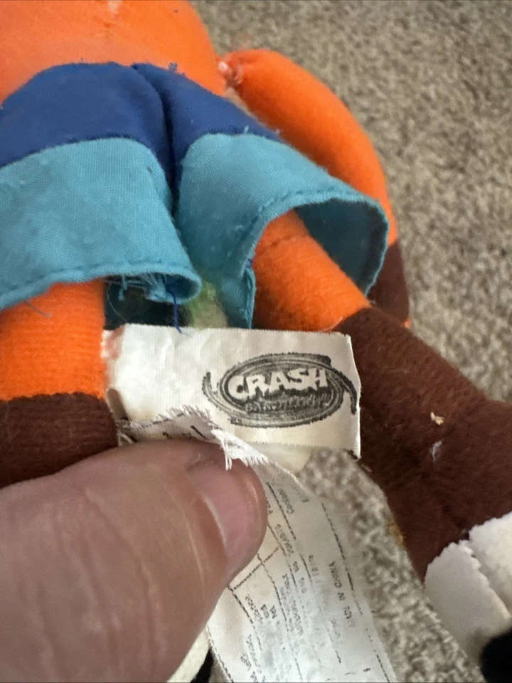 Vintage Crash Bandicoot 2001 Play By Play 10" Plush Stuffed Animal Rare Official - Image 3 of 4