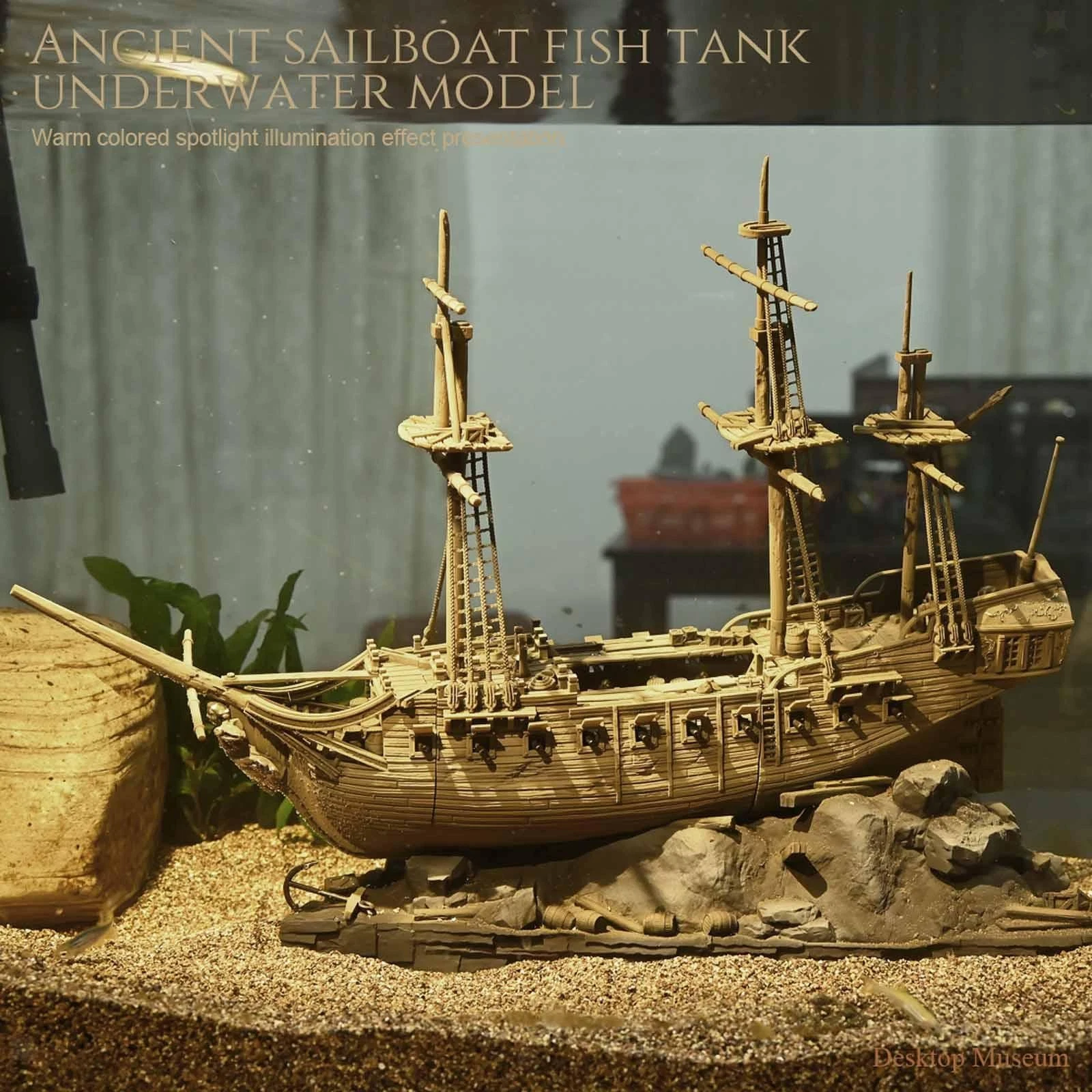 Aquarium Ship Decoration Accessories Creative Sturdy Statue Lifelike Decorative
Opens in a new windo