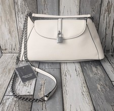 Simply Vera Vera Wang Harlow Faux Leather Crossbody Purse Bag Jet Stream NEW