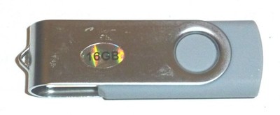 16GB USB 2.0 Flash Drive with Rotating Cover Gray Unbranded