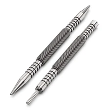 Spring Loaded Nail Set Tools2-PCS Dual Head Nail Setter and Hinge Pin Punch Set