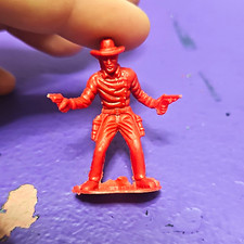 Vintage Red Plastic Cowboy Western Figure Toy Age 4-7 8-11 Years