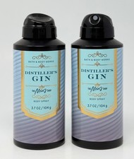 2 NEW BATH BODY WORKS MENS SHOP DISTILLER'S GIN BODY SPRAY MIST JUNIPER CITRUS