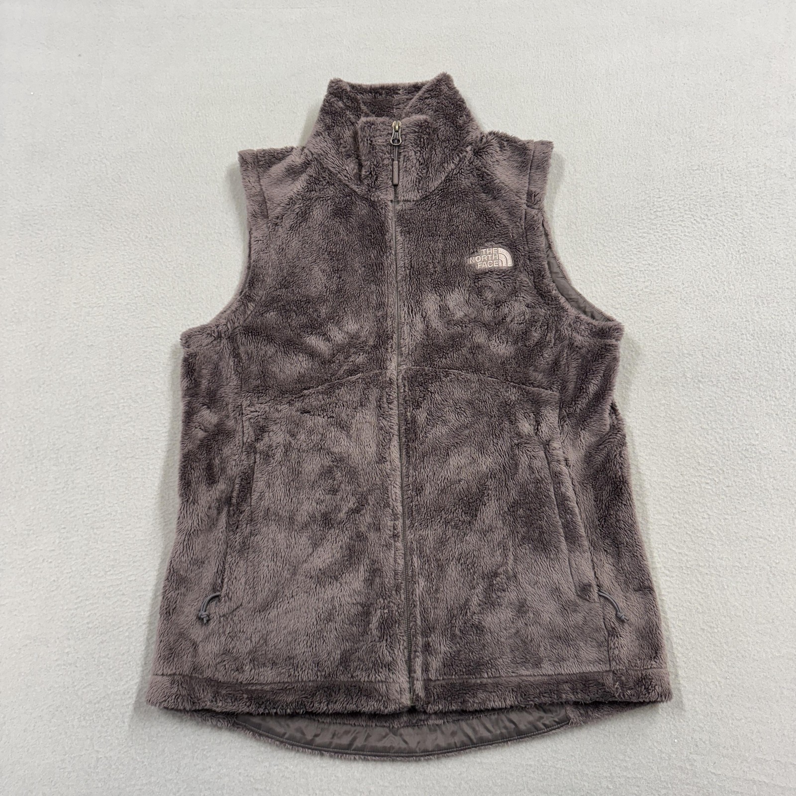 The North Face Vest Womens Small Gray Osito Fleece Zip Front Outdoor Warm