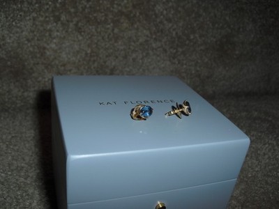 Kat Florence 1.99 Cobalt Spinel D Flawless .11 Diamond 18 Kt Gold Earrings $9980