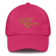 Women's Kill Childhood Kancer Bright Pink/Old Gold Made in America Dad Hat